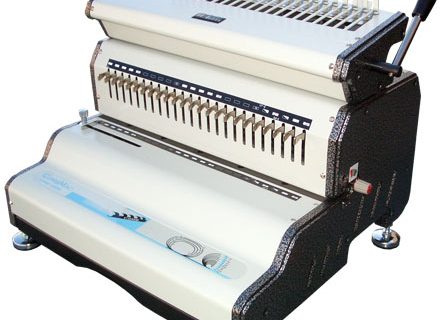دستگاه صحافی سیمی کن پلاستیک زن برقی CombMac-24E -Super Bind