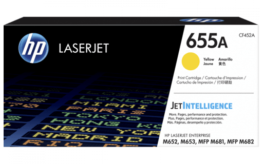 تونر کارتریج اچ پی 655 زرد - HP 655A Yellow Original LaserJet Toner Cartridge CF452A