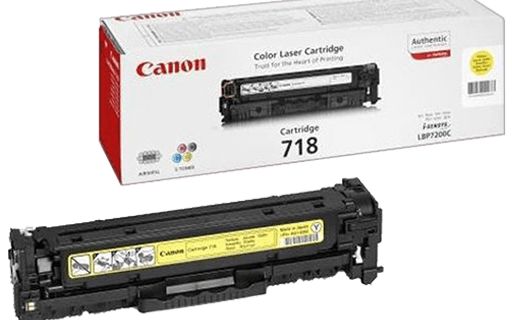 تونر کارتریج کانن 718 زرد - Canon 718 yellow Original Laser Toner Cartridge