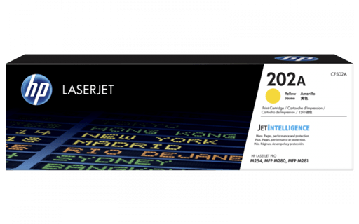 تونر کارتریج اچ پی 202a زرد - HP 202A Yellow Original LaserJet Toner Crtridge CF502A
